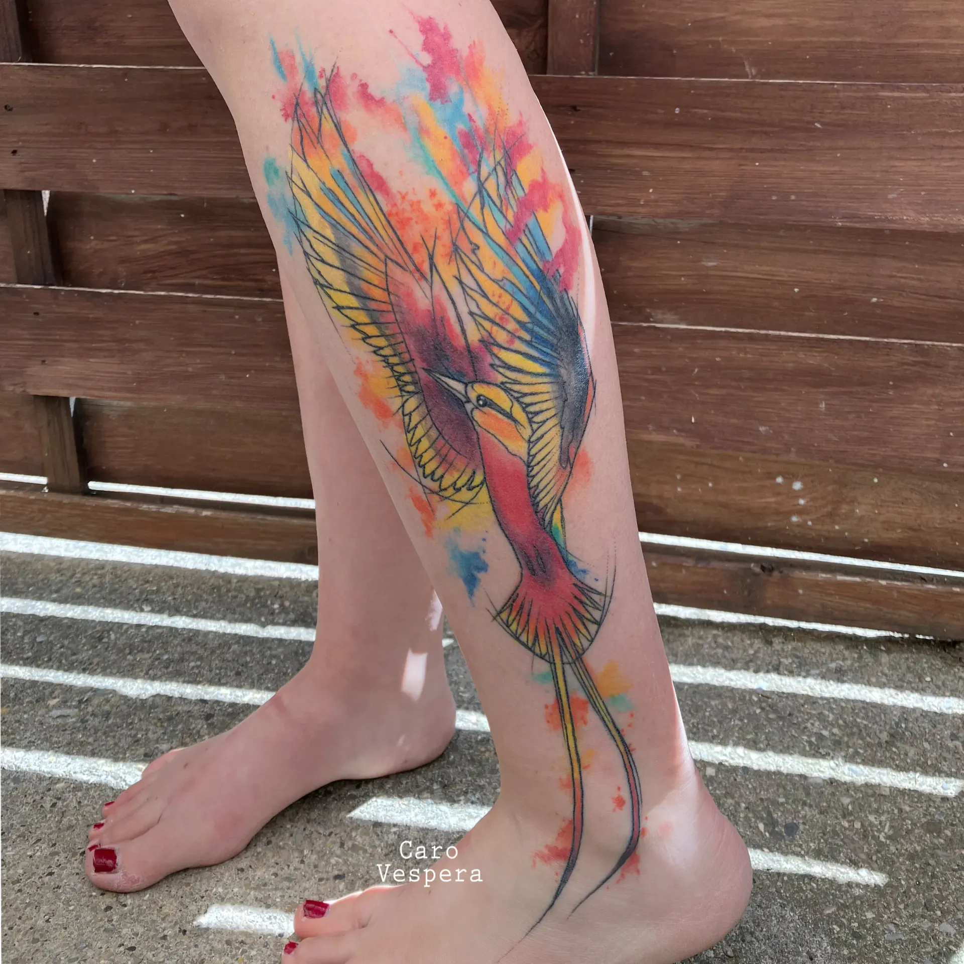 Tatoueuse spécialisée dans le watercolor tattoo